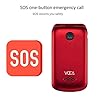 VOCA-Big-Button-Mobile-Phone-for-Elderly-V533-Unlocked-3G-Flip-Cell-Phone-Dual-Big-Screen-Predictive-Text-SOS-Button-Hearing-Aid-Compatible-Easy-to-Use-Senior-Citizen-Friendly-Red VOCA V533 Unlocked 3G Clamshell Big Button Mobile Phone for Seniors with HD Dual-Screen, SOS Button, Talking Keys and…