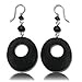 Earth Accessories Stainless Steel Organic Wood Dangle Earrings (Assorted Designs)