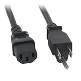 Parts Express IEC 6 ft. AC Power Cord Black 14/3