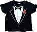 Ann Arbor T-shirt Co. Little Boys' Tuxedo Tee | Kid's Wedding Youth & Toddler Shirt-Toddler - 2T Black