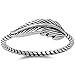 Oxford Diamond Co Feather Oxidized Twisted Band Celtic .925 Sterling Silver Ring Size 11