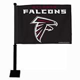 Rico NFL Atlanta Falcons Car Flag with Black Pole