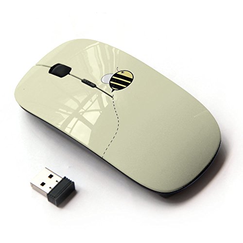 [ Optical 2.4G Wireless Mouse [ Cute Yellow Bumblebee Summer ]