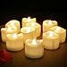 Horeset 12pcs Warm White Flickering LED with Remote Control Tea Lights Flameless Candle, Last up to 48-60hours 1.4 x 1.4-Inch for Wedding, Birthday, Home Party