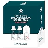 Elabore Silky & Shine Keratin Travel Kit [Shampoo 3oz, Pack 3oz, Spray 2oz]