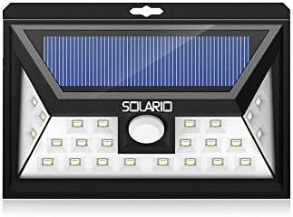 24 LED Wireless Outdoor Security Lights w/ 3LEDs on Sides- Extra Wide Coverage- Eco Friendly Motion Activated Light- IP65 Waterproof Body- Bright Exterior Flood Lighting (Black)