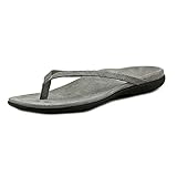 Vionic with Orthaheel Technology Womens Corfu Toepost Orthotic Sandal Silver Pixel Size 8