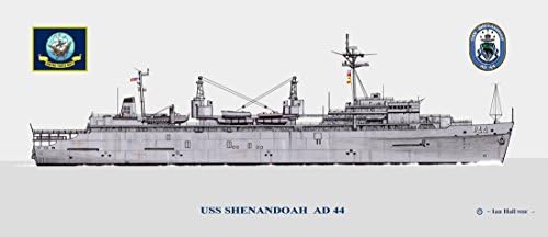 USS Shenandoah AD 44 in 1970s Print