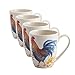 Paula Deen Dinnerware Garden Rooster 16-Piece Stoneware Dinnerware Set, Print -