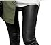 Dantiya Ladies Faux Leather Slim Stretch Footless Leggings Pants Trousers Tights