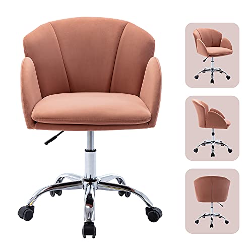 HOMEFUN Cute Desk Chair, Makeup Vanity Chair with Armrests for Bedroom