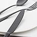 20-Piece Flatware Silverware Set Service for 4 Stainless Steel Cutlery Include Knife Fork Spoon Dishwasher Safe (Black)
