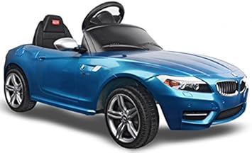 Rastar Rechargeable Bmw Z4 Remote Control Electric 6v Battery Children S Ride On Car With Horn Lights Sound Effects Blue Amazon Co Uk Toys Games