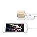 Elepower 10.5W Travel Charger with Foldable AC Wall / DC Plug and Dual Smart USB Ports Car Charger for iPad Air / mini, iPhone 7 / 6s / 6 / Plus, Galaxy S/J Series, LG, Nexus, HTC and More-Gold