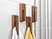 Wood Towel Hooks -Set of 2 Self Adhesive Vintage Towel Holder Wooden Wall Mounted Towel Racks for Bathroom and Kitchen Home Decor- Quick Drying, Firmly Holds Towel(Walnut)