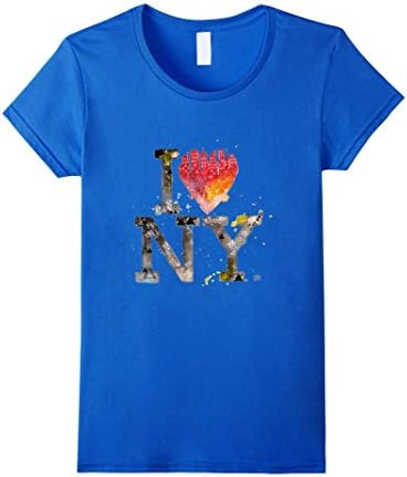 Womens I love ny tshirt Small Royal Blue