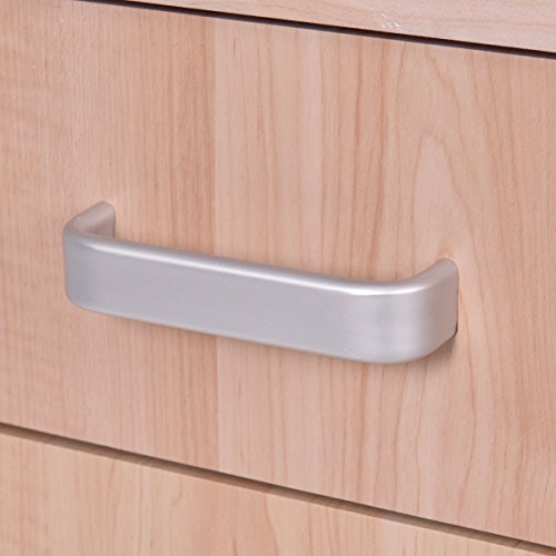 Folding Computer Laptop Desk Wheeled With 3 Drawers Home Office Furniture - Thumbnail 5