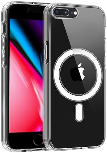 Magnetic Clear for iPhone Plus/8 Plus Case,[Compatible with