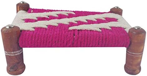 The ethnic story Handcrafted Wooden and Jute Miniature Khaat Charpai Home Decor/Decorative Handicraft