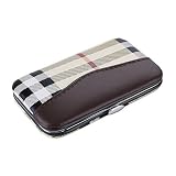 Tekmun Hygiene Nail Kit Easy to Organize in Travel, Classic Plaid Edition