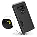 PATCHWORKS Galaxy Note 9 Case [Level Wallet Series] Rugged Hybrid Shockproof Dual Layer TPU + PC Case [Military Grade Drop Test Certified] [Wireless Charging Compatible], Black