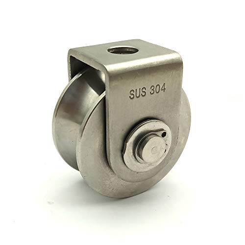 Pulley Block U 304 Stainless Steel Pulley Roller Duplex Bearing Silent