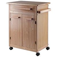 Winsome Wood Single Drawer Kitchen Cabinet Storage Cart, Natural