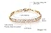 Girl Era Gold Plated 6 Set of Square Clear Crystal Bling Tennis Bracelet Charm Gold Bracelets