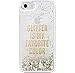 Kate Spade New York Clear Liquid Glitter Case for Apple iPhone 7 - Glitter is My Favorite Color (Gold)
