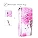 Galaxy J3 2018/J3 Achieve/J3 V 3rd Gen/Amp Prime 3 2018/Sol 3 Wallet Case,MagicSky PU Leather Folio Flip Case Cover with Card Holder,Kickstand for Samsung Galaxy Express Prime 3-Pink Tree
