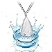 Yinplsmemory Carved Teardrop Keepsake Ashes Necklace Urn Pendant Cremation Memorial Jewelry Silver