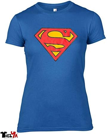 Superman Women T-Shirt DC Comics Classic Logo Superhero Justice League Movie Tee