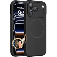Miracase Magnetic for iPhone 17 Pro Max Case, Compatible with MagSafe, Integrated Silicone Camera Control Cover, 3.0mm Thicken Shockproof Drop Protection Phone Case for 17 ProMax, Black