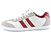 Alpine Swiss Haris Men's Suede Trim Retro Striped Sneakers