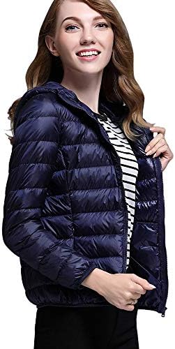 Red Ta Women Winter Plus Size Long Sleeve Zipper Down Jacket,Ladies Casual Solid Color Hooded Overcoat Outerwear