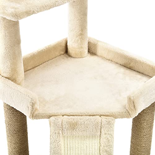 Amazon Basics Medium Platform Cat Tree Tower With Scratching Post And