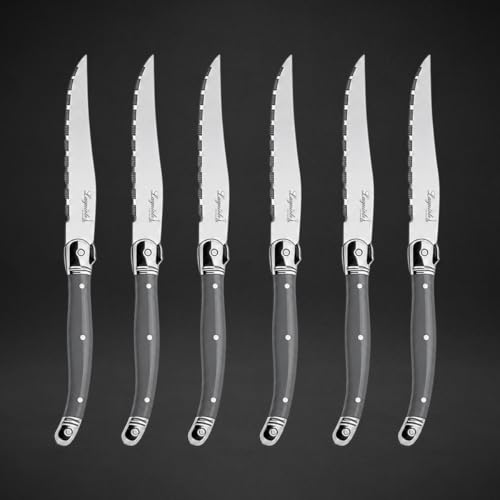 Conjunto Talheres Inox Laguiole La Tour 34 Peças Premium Completo (Cinza)