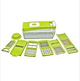 Pro Vegetable Onion Fruit Chopper (Comparable to Vidalia Chopper) | Slicer Dicer for Onions and Other Vegetables | 4 Adjustable Stainless Steel Blades with Food Container and Non Skid Base by Fullstar