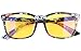 BEISON Computer Glasses Anti Blue Light Anti-glare Anti-fatigue Computer/TV Electromagnetic Radiation Protection (Flowers, 53mm)
