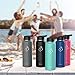BUZIO Stainless Steel Water Bottle (Cold for 48 Hrs, Hot for 24 Hrs), 40 oz Vacuum Insulated Water Bottle with Straw Lid and Flex Cap (Double Wall, Wide Mouth, BPA Free, Leak Proof), Graphite
