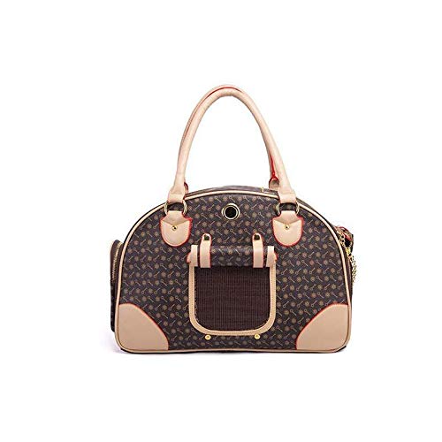 CHYIR Dog Puppies Chihuahua Gift Poodle Bag Set foldable Kitten Airline Plane Handbag, Can Be Used for Small Pet Travel Bags (L, Brown)