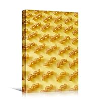 Canvas Wall Art Organic Arrangement Abstract Colorful Contemporary Hallway Mixed Media Multicolor Patterns - 12x18 inches