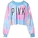 Amoin Women's Colorful Tie Dye Pink Letters Print Sweatshirt