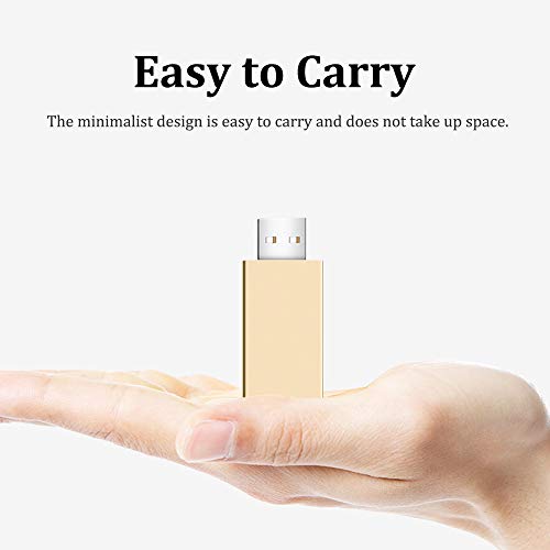 USB Audio Adapter, External USB Sound Card for PC/Mac/Laptop, Xmall USB Sound Card (Gold) - Thumbnail 5