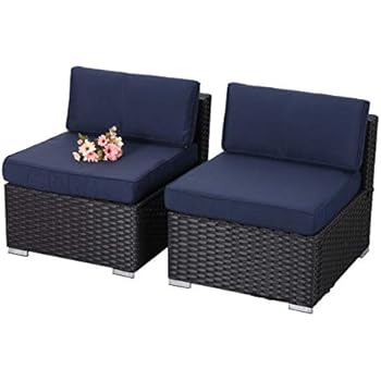 sectional phi villa furniture rattan sofa patio piece outdoor weather cushions seat