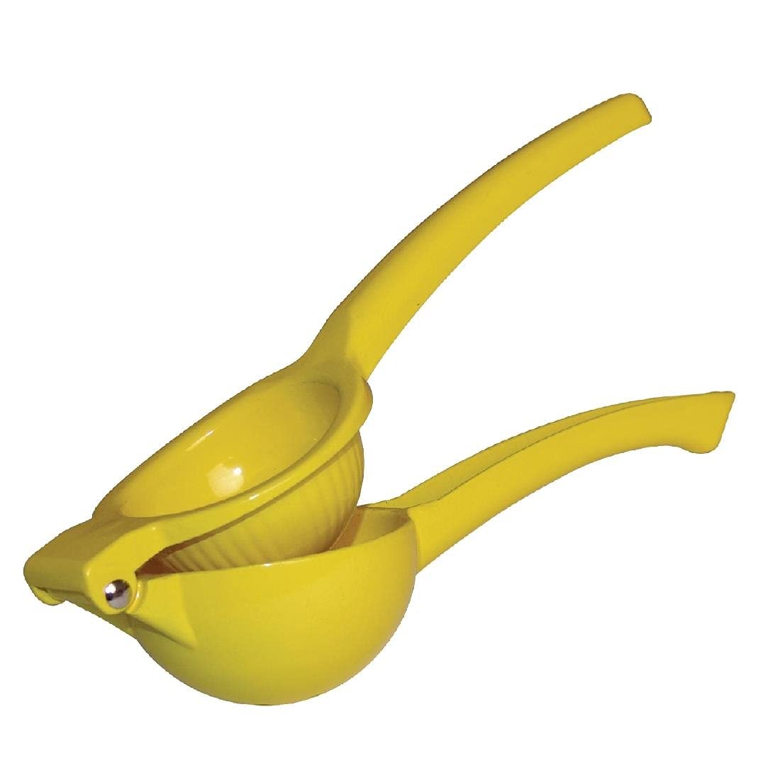 Olympia Hand Citrus Juicer Lemon Squeezer, Yellow, Powder Coated Aluminium, 60(H) x 82(W) x 225(D) mm, DP122
