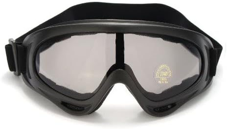Professional Snow Windproof X400 UV Protection Anti-fog Ski Glasses (Black)