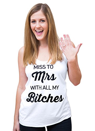 Bachelorette Party Shirts - Triblend Racer Back Tank Top - "Miss To Mrs With All My B*tches" [SOLD INDIVIDUALLY] - Thumbnail 4