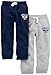 Carter's Boys' Toddler 2-Pack Fleece Pants, Grey/Navy, 3T