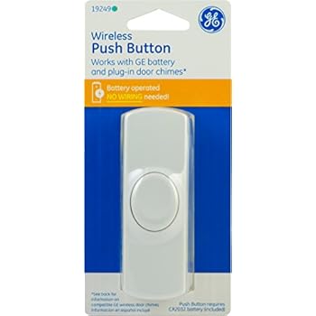 GE Lighted LED Door Chime Push Button, Wireless, Light